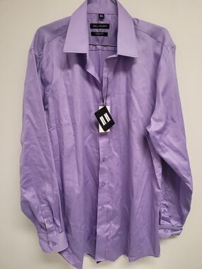 Van Heusen Purple Dress Shirt - Men's Long Sleeve